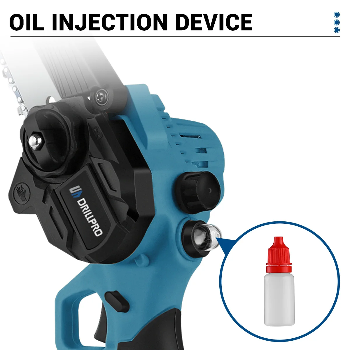 منشار كهربائي لاسلكي Drillpro ، منشار تشذيب الحديقة المحمول باليد ، أداة كهربائية لقطع الخشب ، بطارية ماكيتا 18 فولت ، 6"