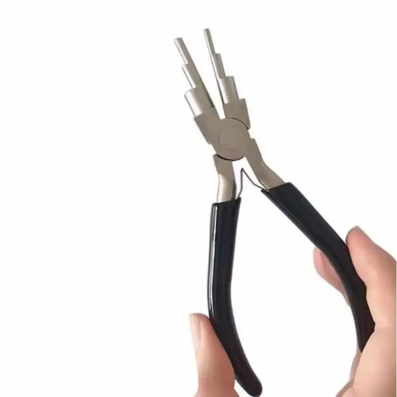 6 In 1 pinze a becchi tondi In acciaio al carbonio utensili manuali per avvolgimento di fili/creazione di gioielli/pinze per la produzione di Bail Making Loop
