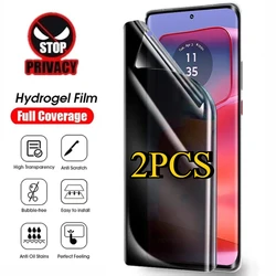 2PC Curved Anti-spy Privacy Hydrogel Film For Motorola Edge 50 Ultra 30 Fusion 40 Neo Edge Plus X40 X30 S30 Pro Screen Protector