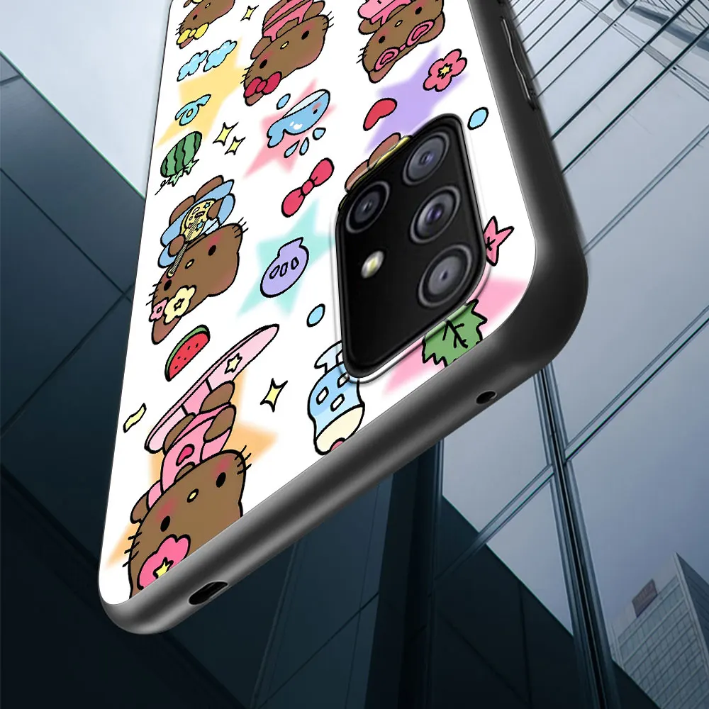 Hello Kitty Kawaii KT Cat Case for Samsung Galaxy S23 S10e S10 S21 FE S22 S9 S24 Ultra S20 Plus Soft Black TPU Phone Cover image 2