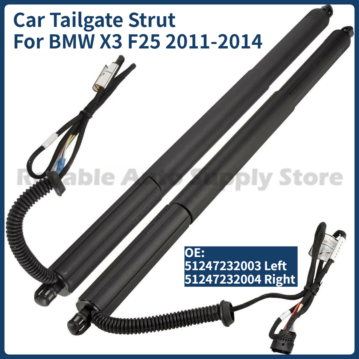 

1 Pair of Car Tailgate Strut 51247232003 Left 51247232004 Right Car Trunk Electric Tailgate Support Bar For BMW X3 F25 2011-2014
