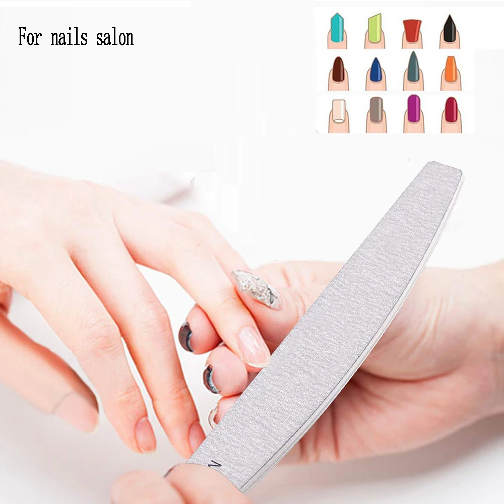 50 pcs Nail Files 100 180 professional bulk 100pcs/500 pcs square black gray white Medium Quality wholesale Quality test order