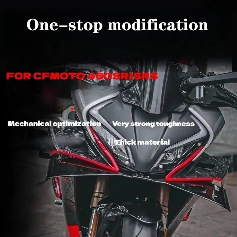 for cfmoto 450SR 450SS 450SRS Modification The Lower Lip Spoiler,The Front Lip,Side Wing,and  Wind Blade.Windshield.Fittings