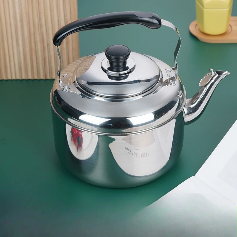 Stainless Steel Whistling Flat‑Base Kettle Household Water Pot for Gas Stove and Induction Cooker Gift