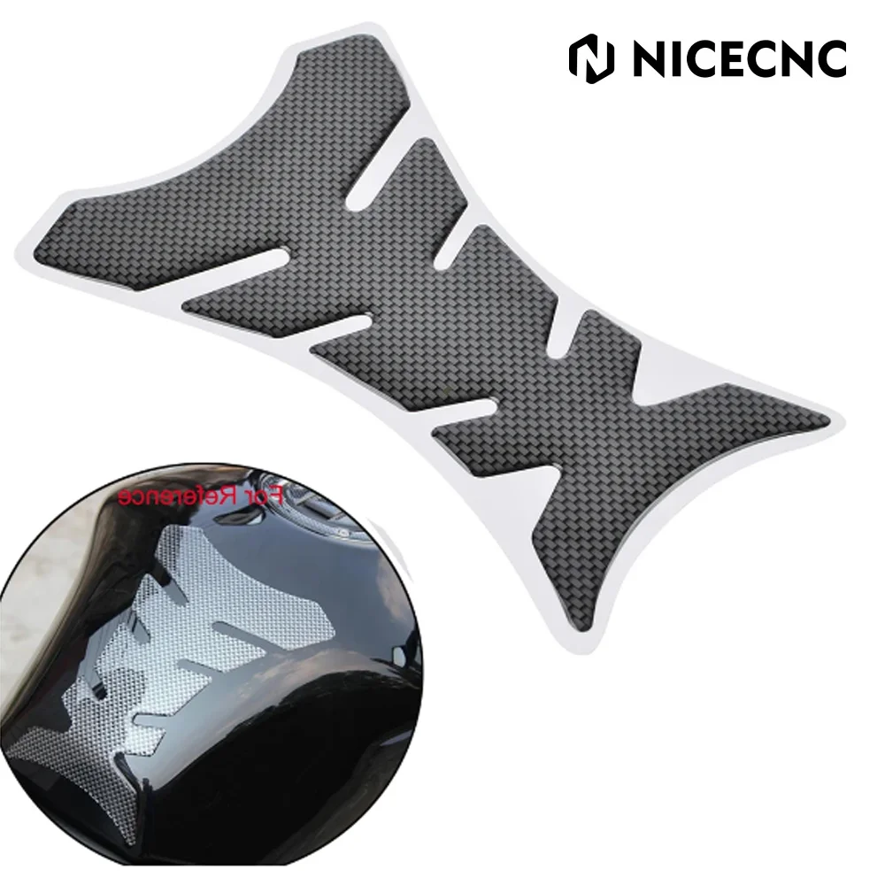 

NICECNC Universal Motorcycle Carbon Fiber Fishbone Gas Tank Sticker Protector For Honda Suzuki Kawasaki Yamaha Fuel Tank Sticker