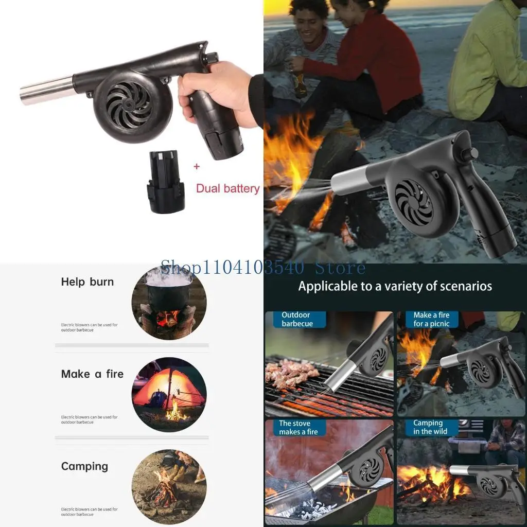 

02DC DC12V вентилятор для барбекю, вентилятор для кемпинга, 5000 об/мин, регулируемая скорость для пикника, барбекю, вентилятор