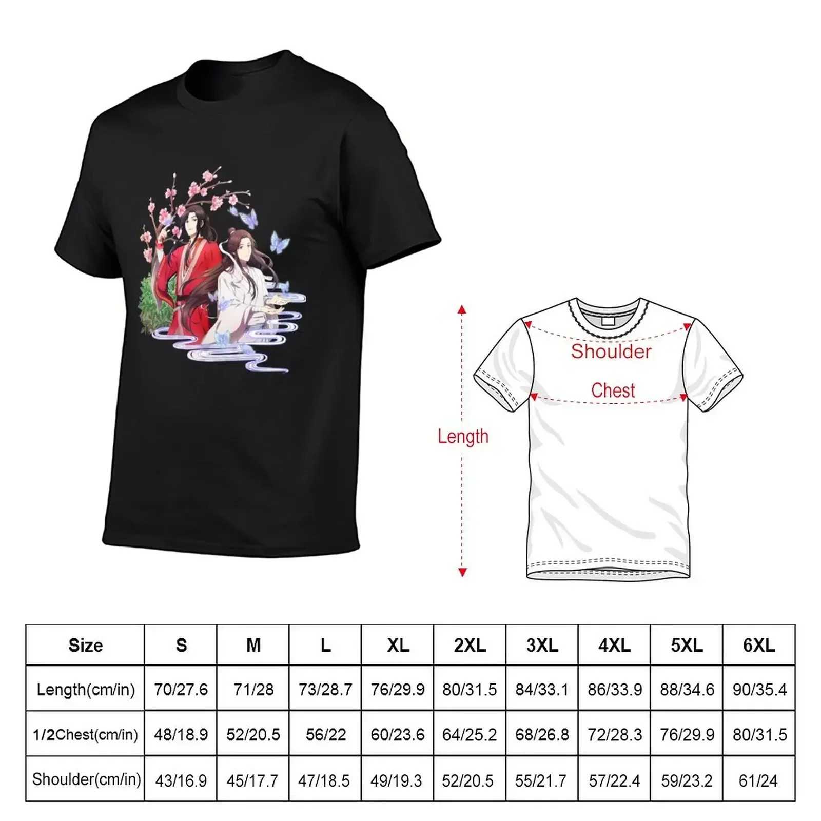 New TGCF - Heaven officials blessing Hualian - hua cheng and xie lian T-Shirt tees kawaii clothes Tee shirt mens workout shirts