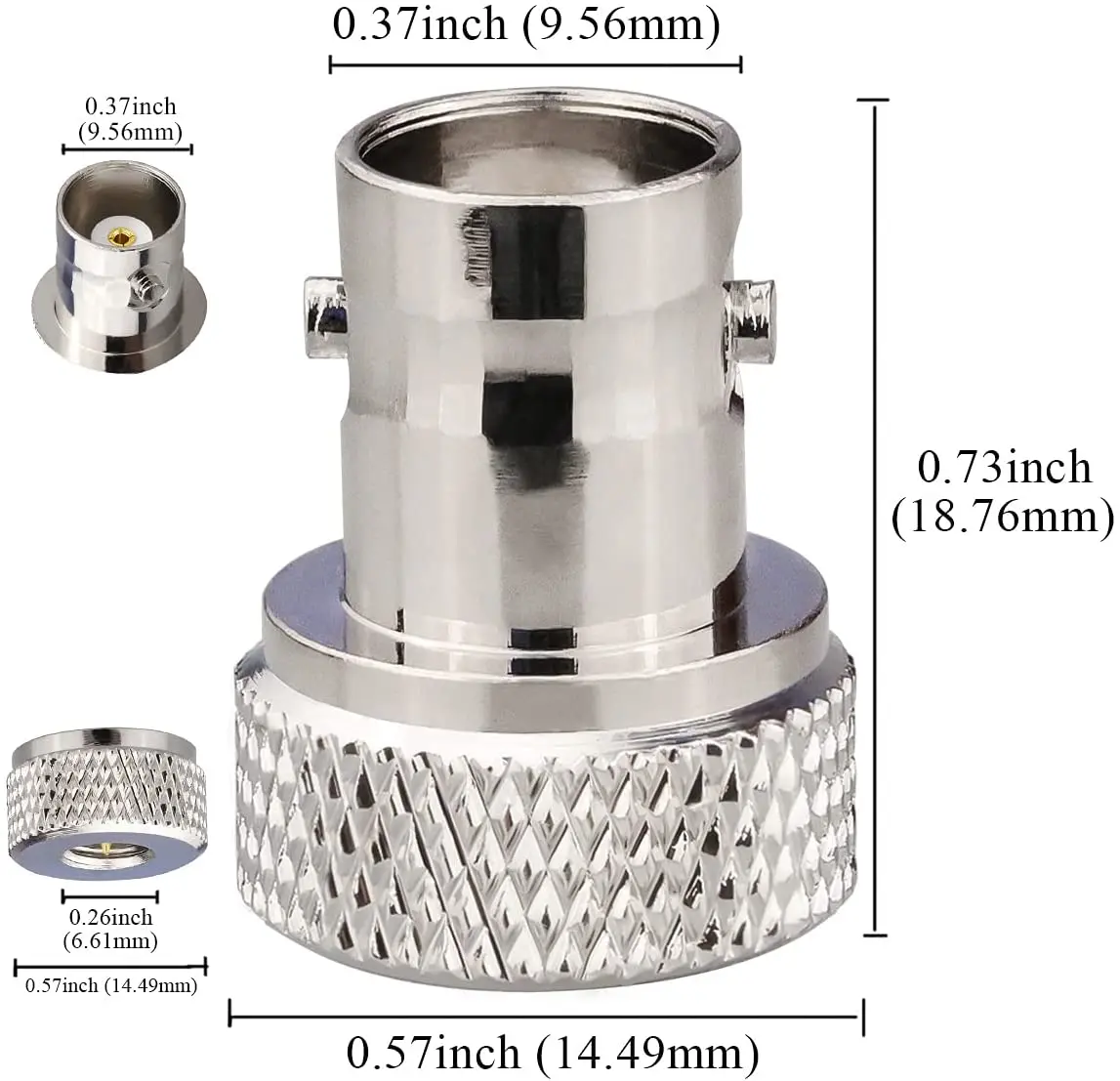 2pcs/Lot SMA Male to BNC Female RF Coax Connector for Two Way Radio Walkies Talkie RF Coaxial Adapter BNC to SMA Coax Adapter