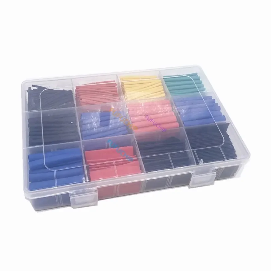 750pcs Heat Shrink Tubing Insulation Shrinkable Tubes Assortment Electronic Polyolefin Wire Cable Sleeve Kit Shrink Wrapping