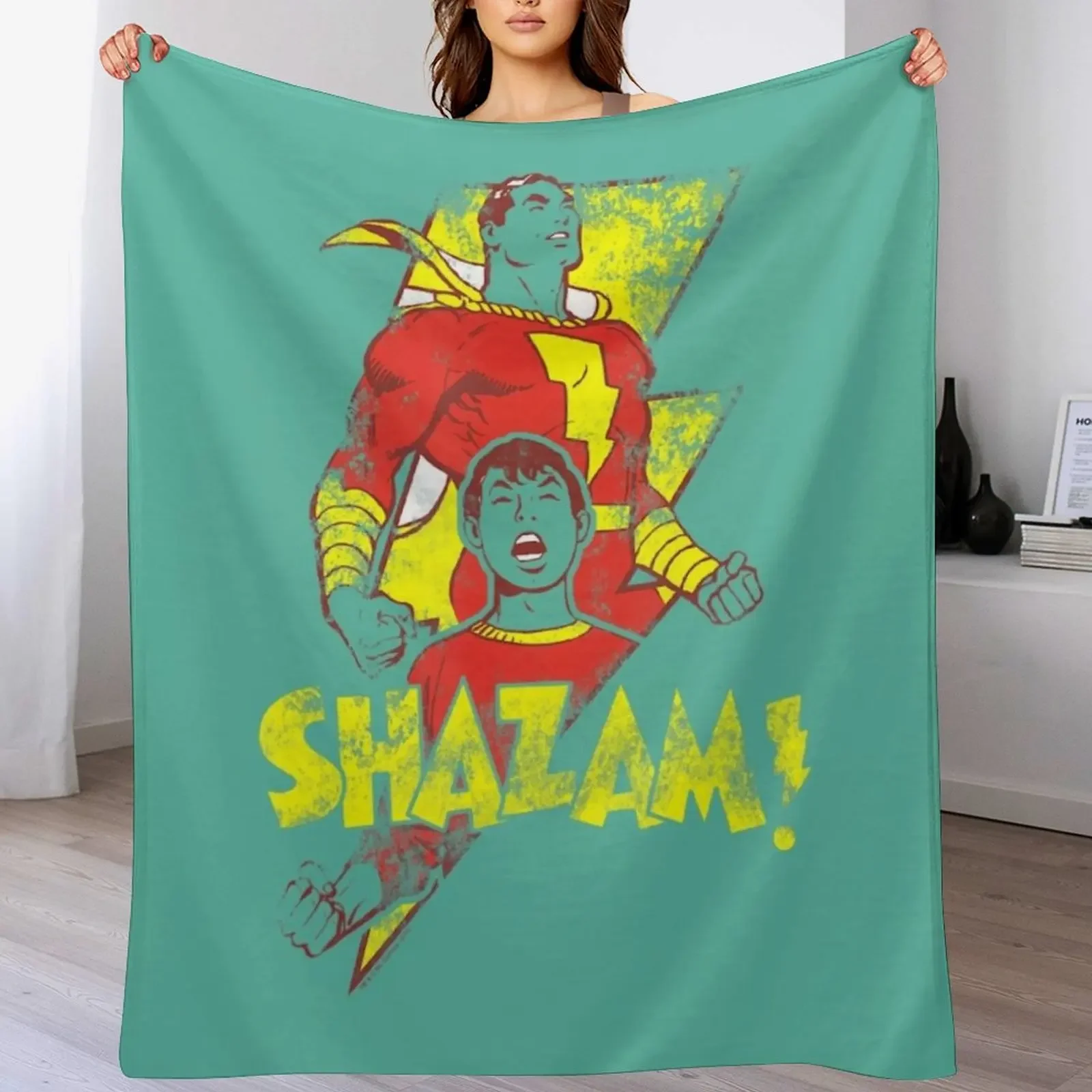 

Shazam! Transformation Throw Blanket Warm Comfortable Blanket Gift for Parents Friends