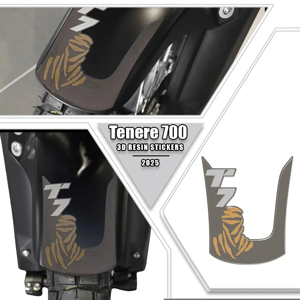 

Motorcycle Accessories 3D gel Resin decals kit For Tenere 700 2025 T700 Windshield Protection Sticker waterproof