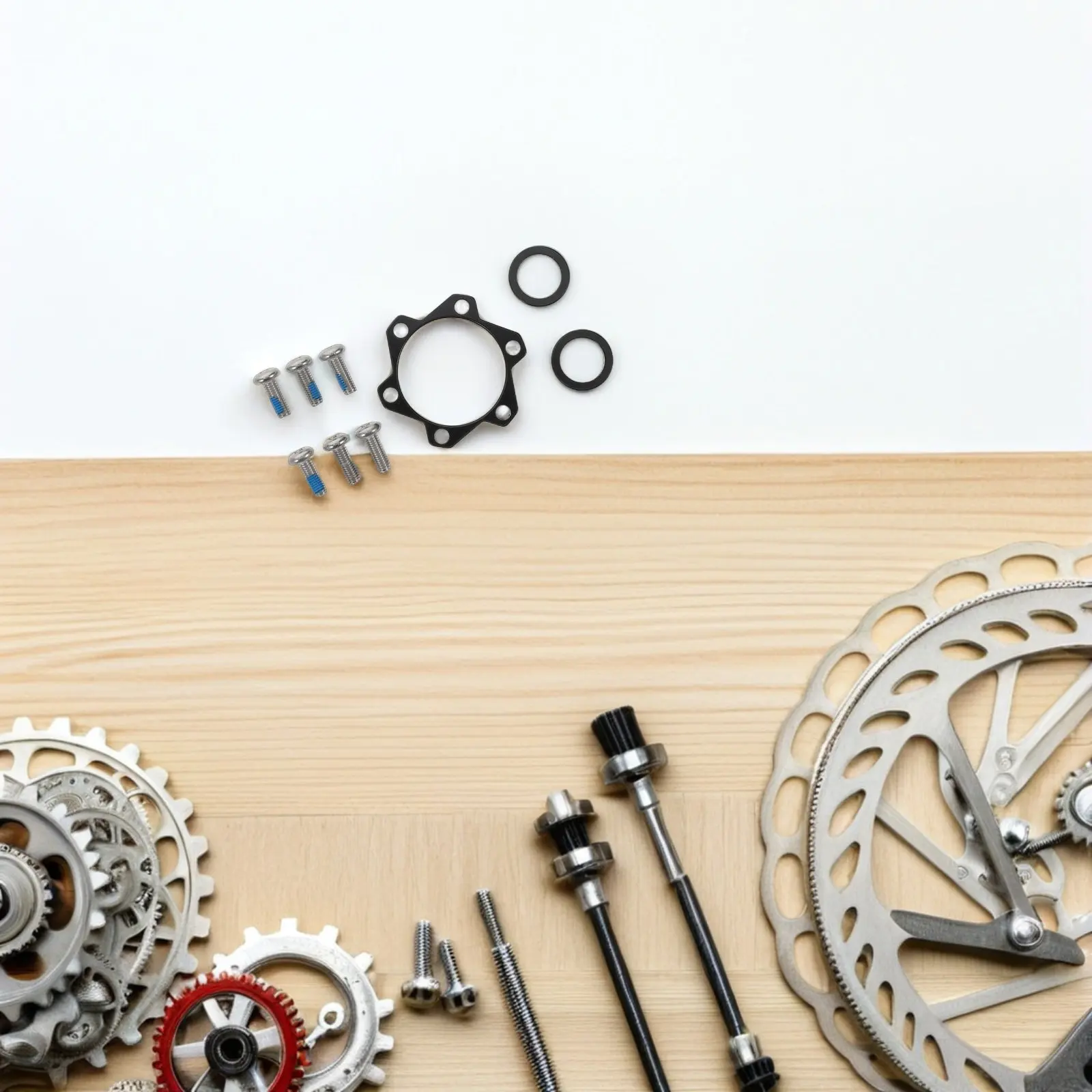 

1Set Adapter Lightweight Aluminum Disc Brake Mounting Spacer Rotor Bolt Tightening Solution for Boost Fork Wheel