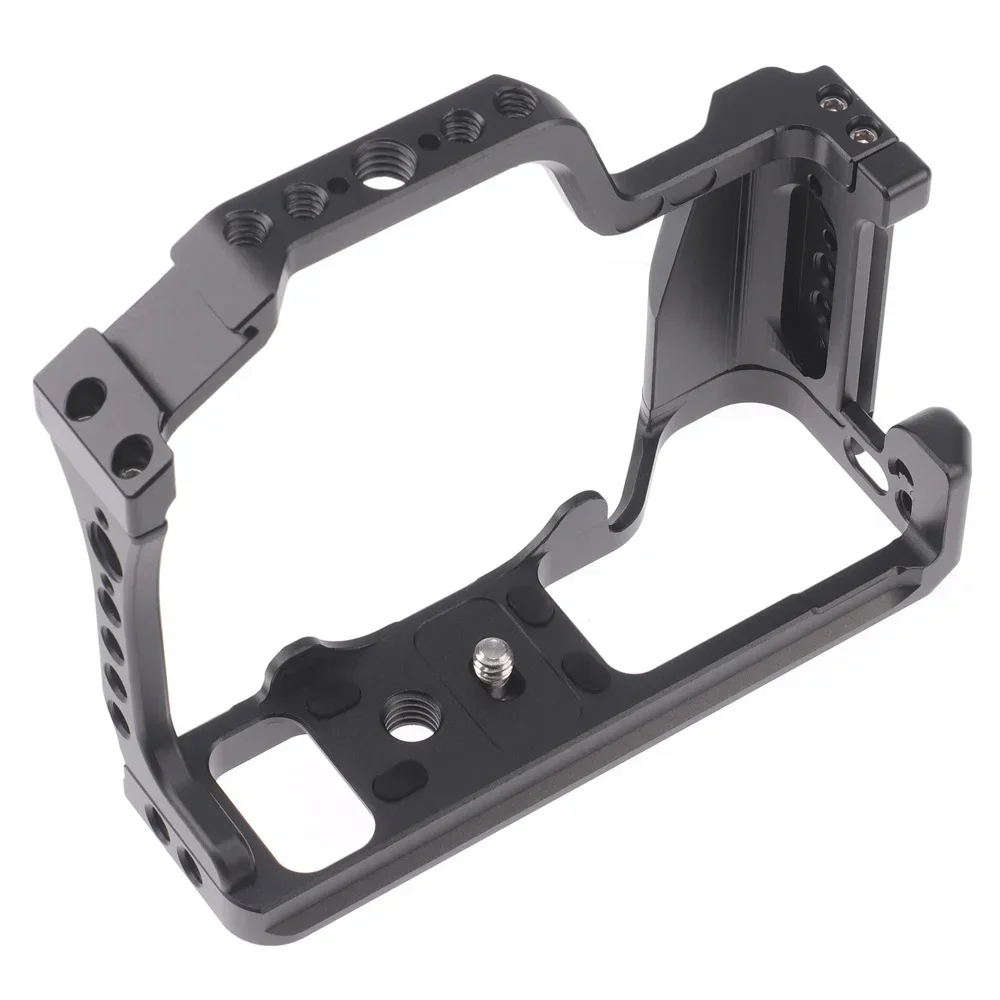 Camera Cage Aluminum Alloy Video Cage Replacement for Canon M5 M50 M50II Mirrorless Camera with Cold Shoe Mount 1/4 3/8 Inch