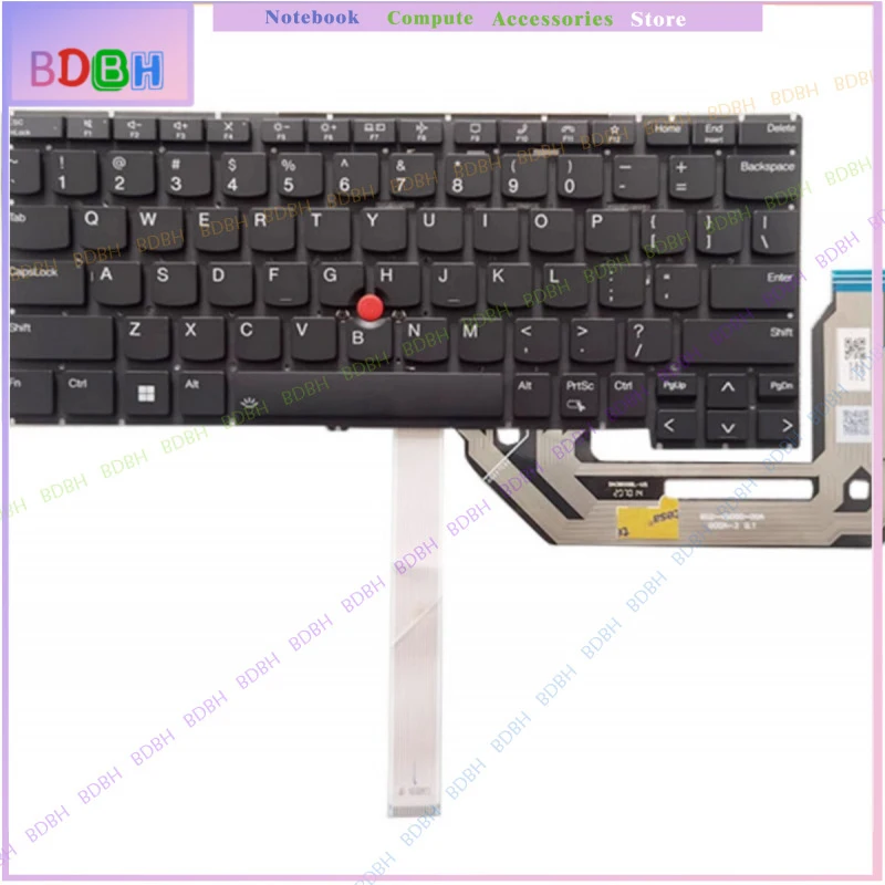 Novo teclado retroiluminado dos EUA para laptop ThinkPad X13 Gen 4 X13 Yoga Gen 4