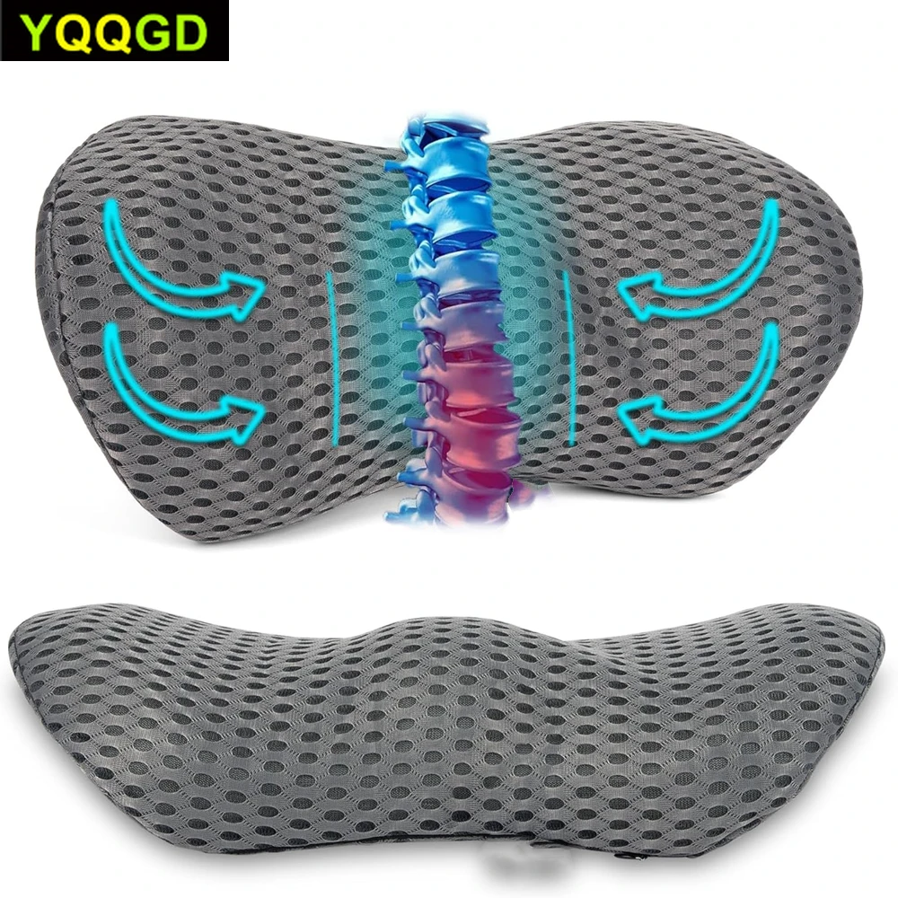 Lumbar Support Pillow,Memory Foam Back Pillow,Back Pain Relief,Detachable,Ergonomic Lumbar Pillow for Office Chair,Couch,Bed,Car