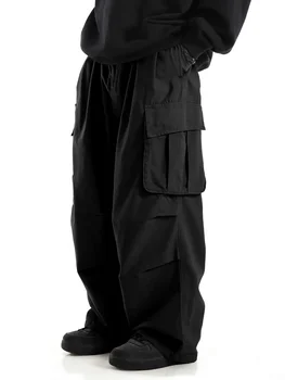 עיצוב קלאסי רב לכיסי מטען מכנסיים קצרים של גברים מתאים למחנאות סקייטבורד מחנאות ברחוב סקייטבורד