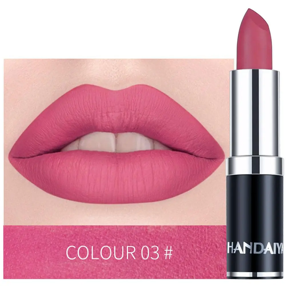 Handaiyan ลิปสติกผิวด้านกันน้ำกำมะหยี่ชุ่มชื้นเซ็กซี่ของผู้หญิงลิปสติกแต่งหน้าลิปกลอสขายดี Y3e6แฟชั่นยอดนิยม