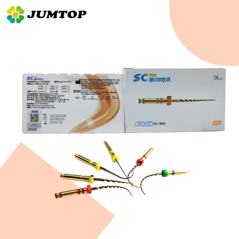 

COXO SC-Pro 5pcs Dental Root Canal File Heat-Activated Rotary Nitinol Tooth Pulp Files Thermally Activated Nickel-Titanium