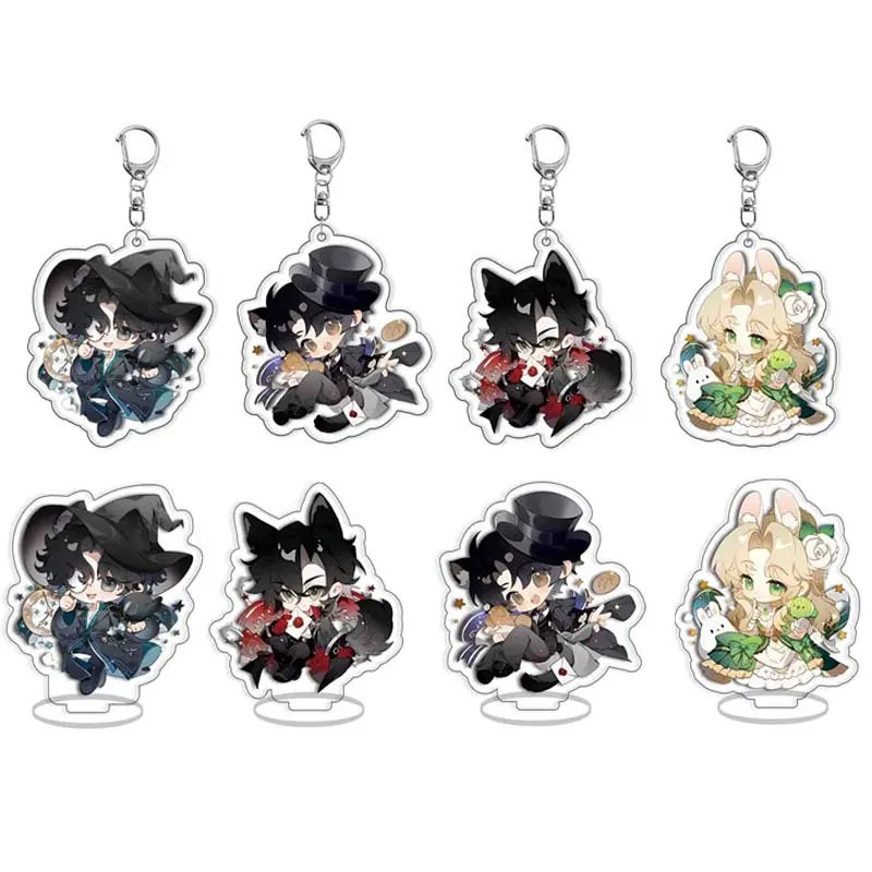 Anime Lord of The Mysteries Cartoon Q Version Acrylic Keychain Standee Klein Audrey Amon Cute Figure Bag Pendant Desk Decor
