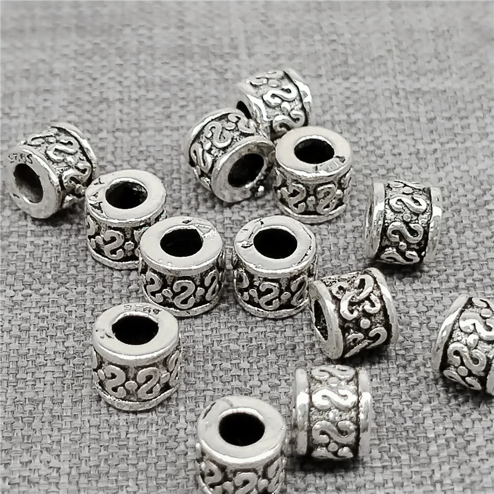 5 Pieces of 925 Sterling Silver Small Spiral spacer Beads 5mm for Bracelet Necklace 4