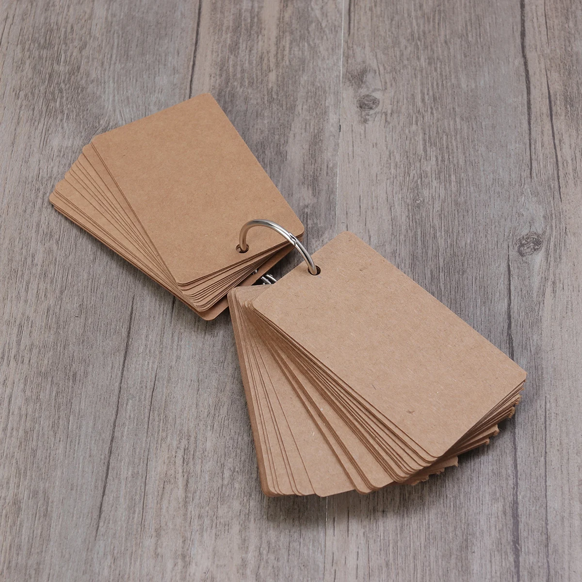 

50 Pages Binder Ring Flashcards Kraft Paper Study Cards Diy Greeting Bookmark Notepad Memo Index Stock For Home School Office