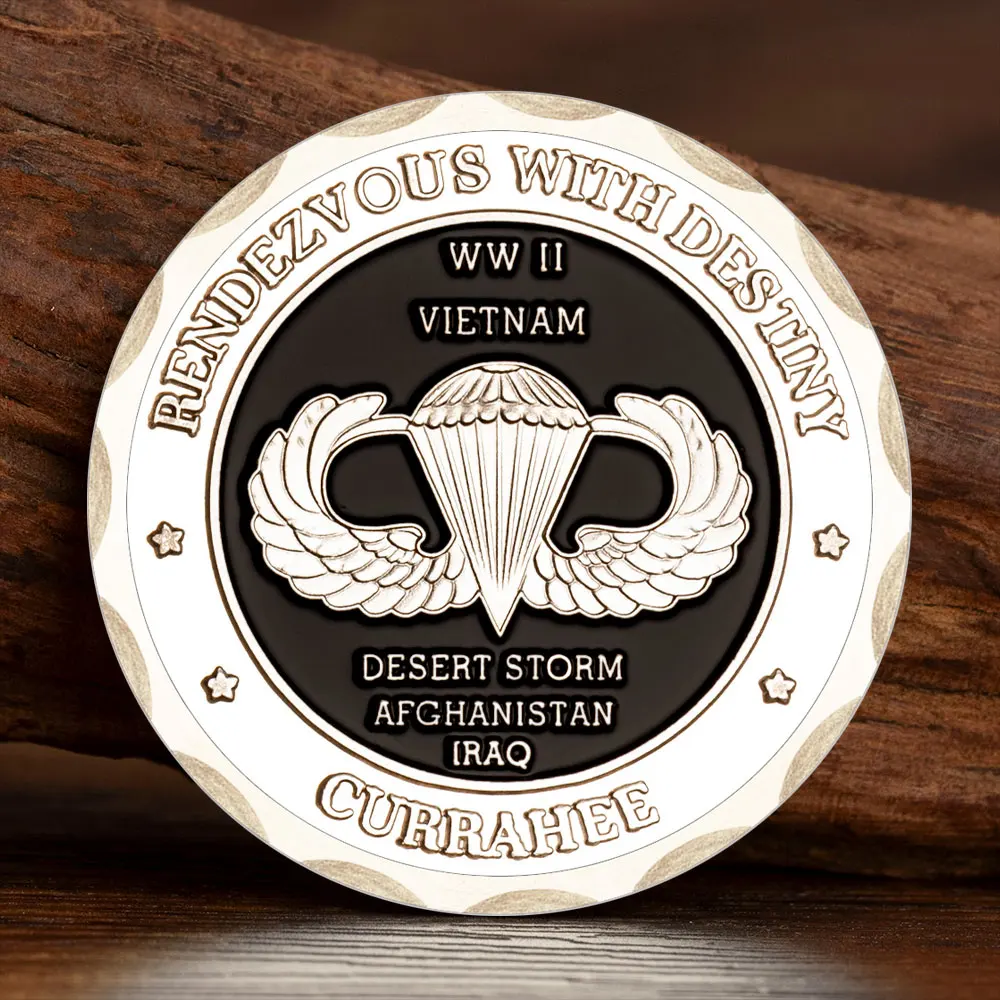الجيش الأمريكي 101st المحمولة جوا شعبة الذهبي مطلي تذكارية عملة صراخ النسر التحدي عملات ديكور المنزل