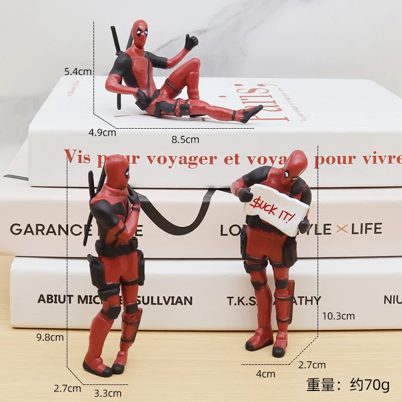 Disney Marvel Deadpool Attendant Model Decoration Handsome Doll Posture Anime Surrounding Home and Office Accessories Kids Toys