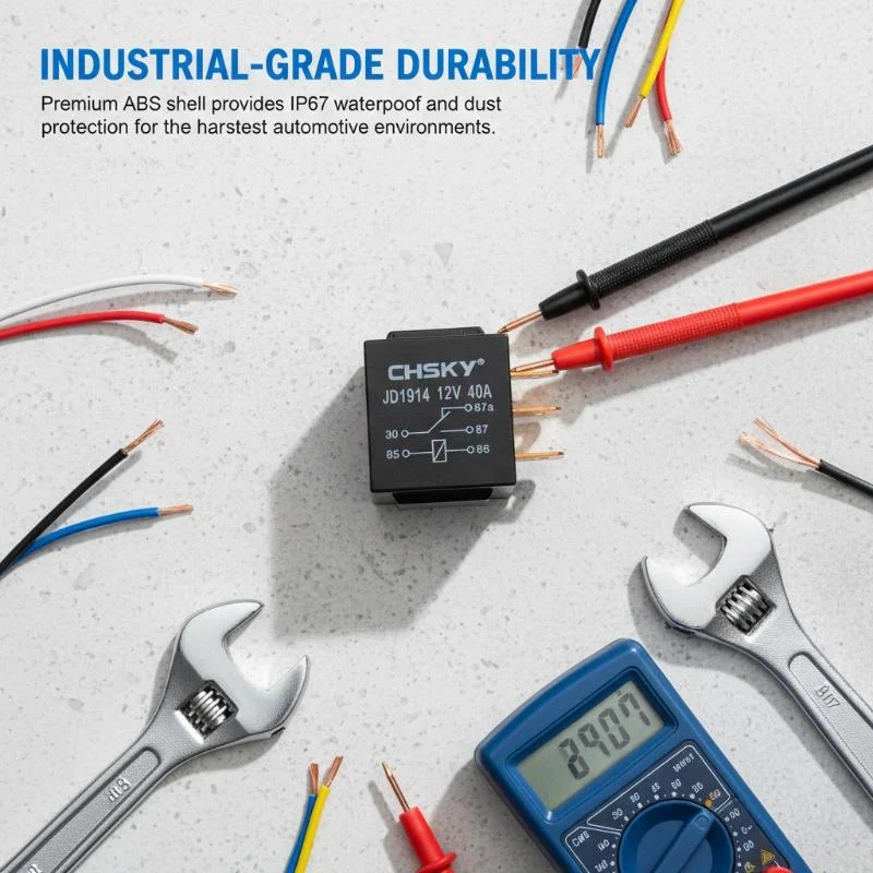 Relais de voiture 40A 12V 24V avec faisceau de câblage, prise de relais automobile 5 broches pour système de verrouillage centralisé de sécurité