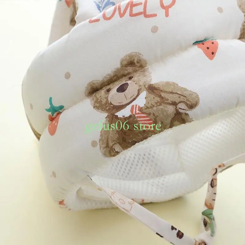 

D5QF Baby Safety Hat for Toddler Learning to Walk, Soft Comfortable Head Protective Bonnet Caps with Adjustable Chin Tied