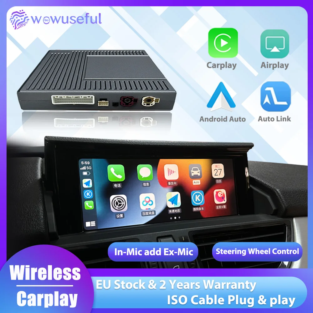 Wireless CarPlay For BMW series 1 3 5 7 E82 87 E90 91 F10 F01 X1 X3 X5 X6 M3 M5 Z4 CIC Android Auto Mirror Link AirPlay Function