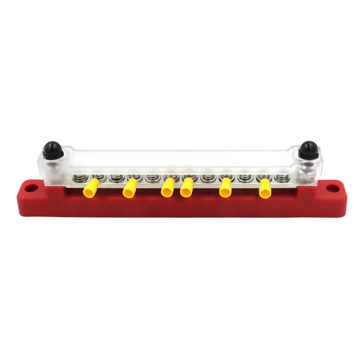 150A Bus Bar 6 Way 12 Way Straight Power Distribution Block For RV Yacht With 12Pcs Yellow Terminals