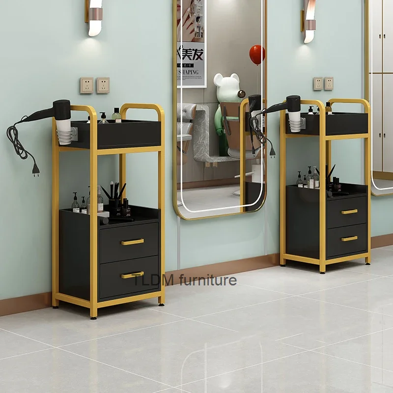 

Modern Wall-mounted Salon Trolleys Hair Salon Tool Trolley Barber Shop Tool Cabinet Salon Wall Storage Hair Cutting Cabinet Z