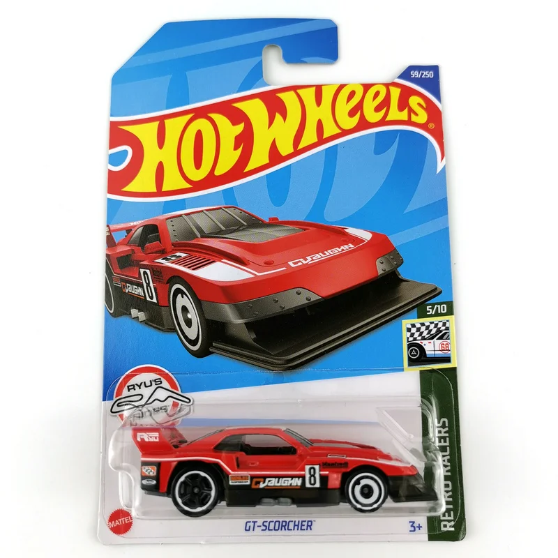 ホットウィール-メタルダイキャストモデルカー、GT-SCORCHER 1:64、おもちゃの車、2024-89