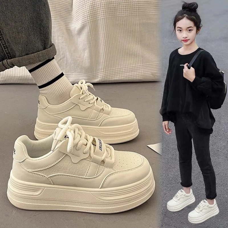 

Kids White Shoes Fashion Versatile Girls Casual Shoes Soft Bottom 2025 Autumn New Children Sports Shoes Breathable Non-slip