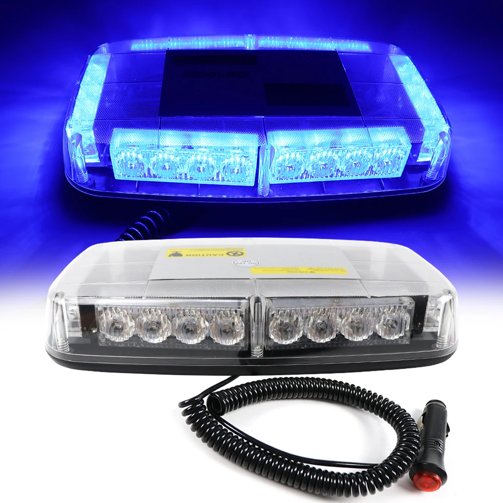 24 LED Magnetic Rotating Flashing Beacon Strobe Warning Light Emergency Signal Lamps For Truck Police Car Amber White12V 24V