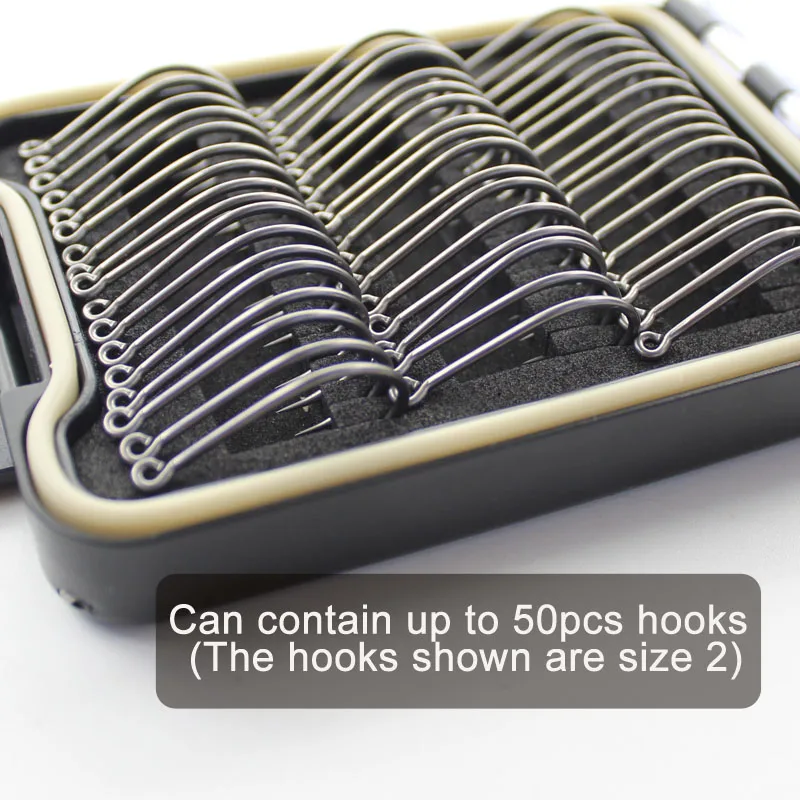 Carp Fishing Hooks Barbed Barbless Carp Hooks PTFE Coating High Carbon Stainless Steel Eyed Fish Hooks Container
