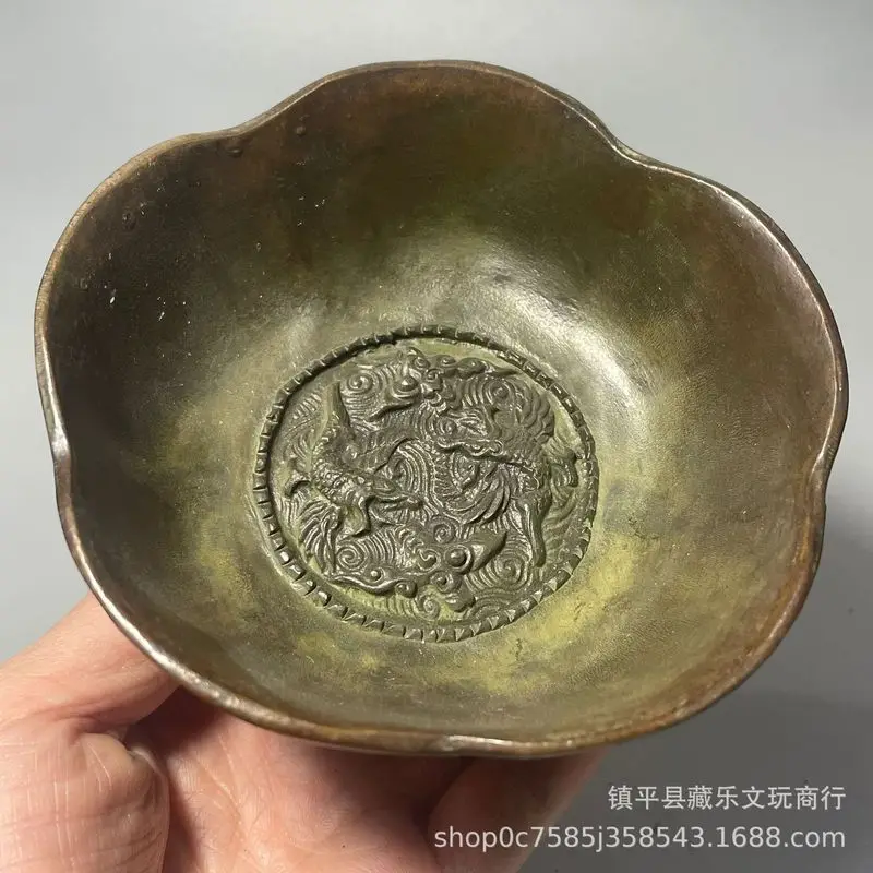 Antiqued Kangxi, Qianlong, Xuande copper bowls, vintage decorative crafts and ornaments