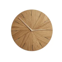 Large Wall Clock Wood, Modern Clock for Wall, Unique Wooden Wall Clock, Original Clock for Living Room, Bedroom and Office