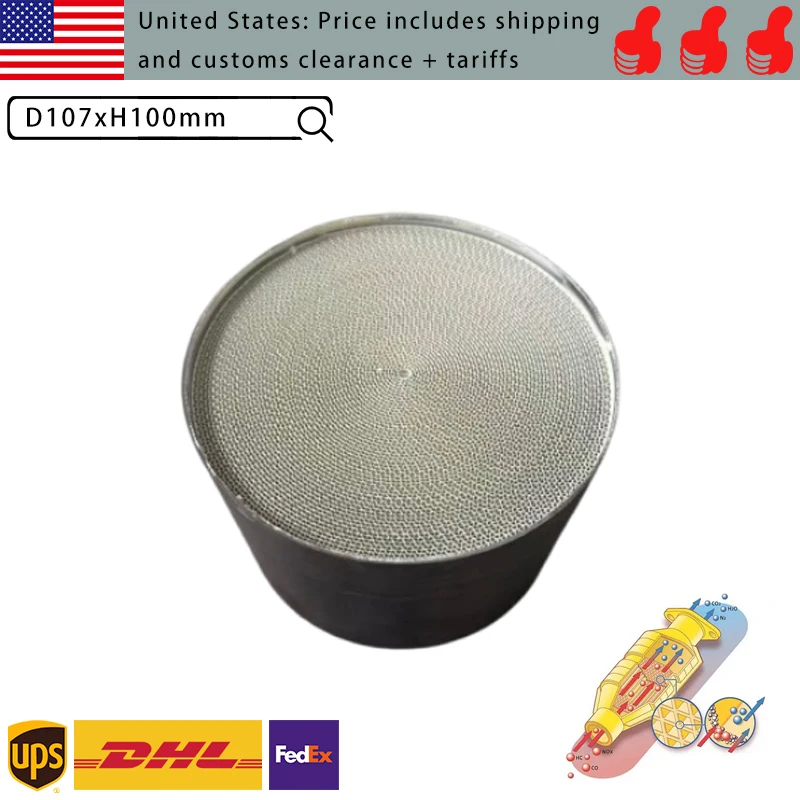 107x100m Euro6 Cat Core Metal Substrate 300/400/500 CPSI Options forGasoline Engine Exhaust Replacement