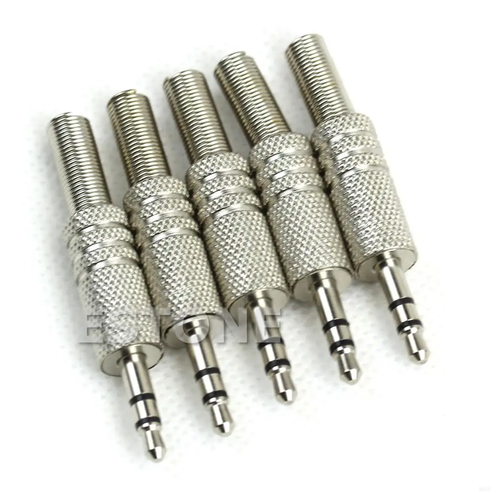 R66A 5pcs/set 3.5mm Stereo Plug Stock Male Adapter Adapter Connector Stereo Heado Accound Adapter