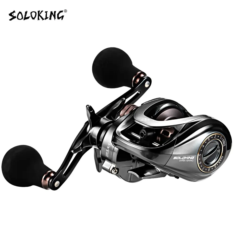 SOLOKING HIAW200 Baitcasting Reel Betriel 9.5KG Max Drag 12 Bearing 5.4/7.2 Gear Ratio Fishing Reel Baitcaster Reels