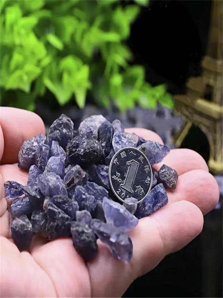 1000g 100g Bulk Iolite Natural Stone Cordierite Stones Crystals Chips Gravel Rock Crystal Healing Raw Gemstone Home Decor Aquari