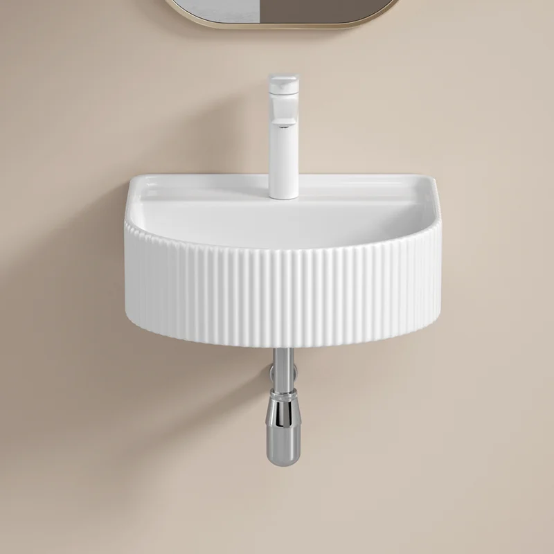 Wall Mounted Washbasin, Balcony, Single Basin, Ceramic Suspended Mini Basin, Small Unit Bathroom, Wall Mounted Washbasin