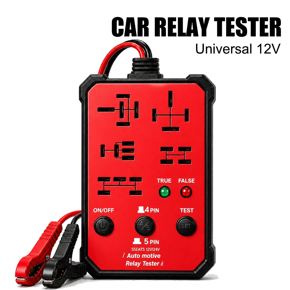Automotive Relay Tester Voltage Tester Automotive Battery Inspector LED Indicator Universal 12V Automotive Electronic Relay Test view 3