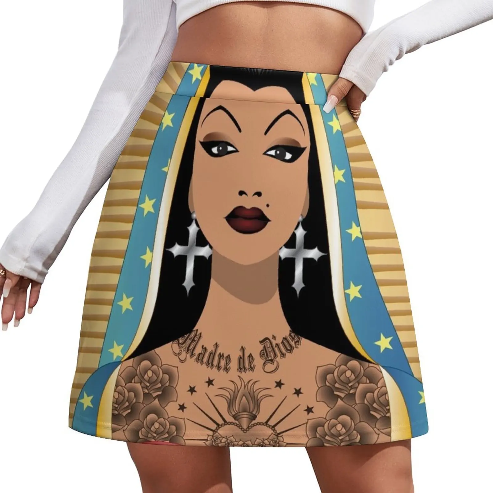 Chola Guadalupe minirok Damesjurk Kleding voor de zomer Rokken voor dames Koreaanse stijl kleding Minirok