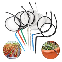 4/7mm Hose One Drop Arrow Kit 7 Types Garden Orchard Potted Plants Drip Irrigation Automatic Curved Dripping Dropper 10/50 Sets