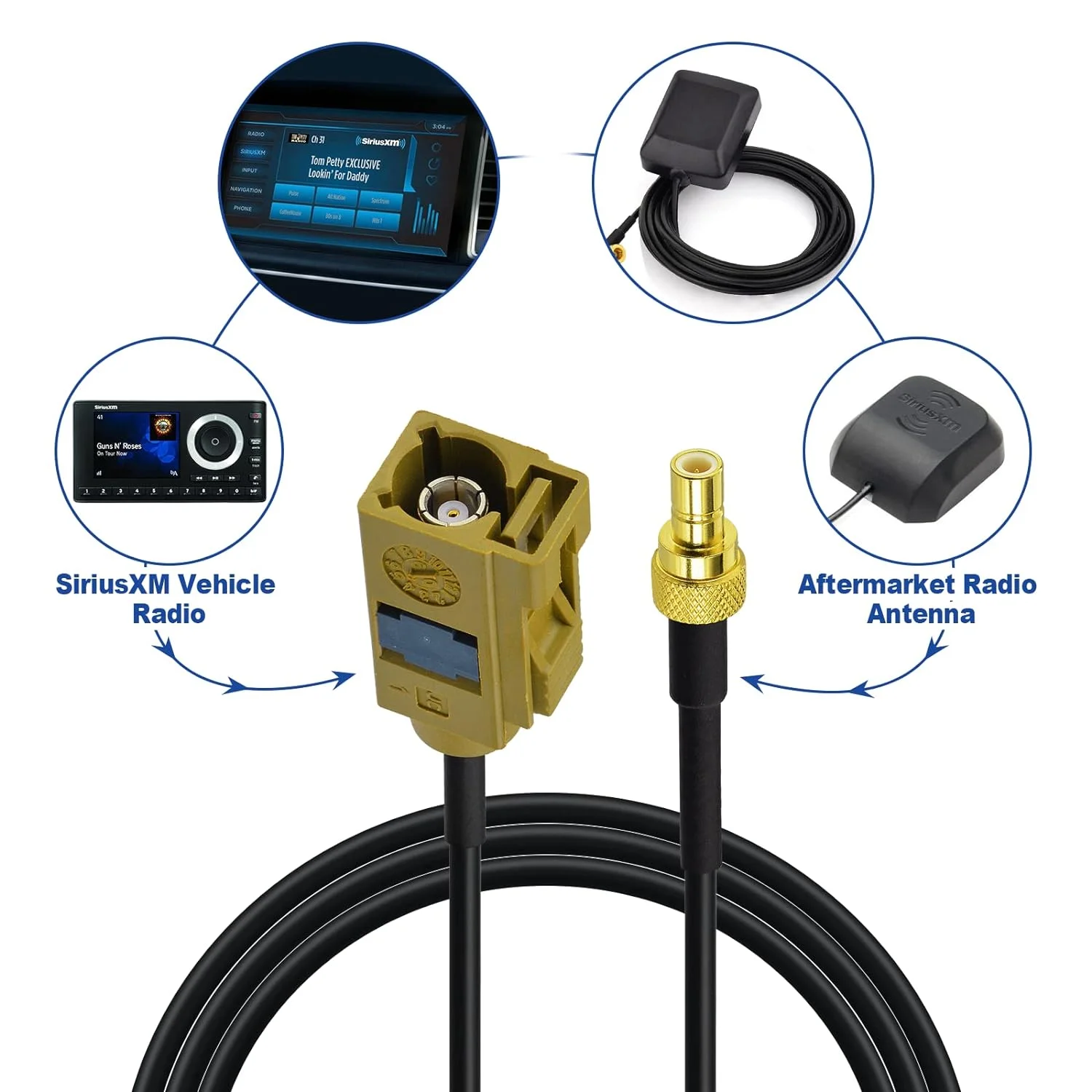 Fakra Curry femmina codice K a SMB adattatore Antenna maschio compatibile con XM Sirius Antenna Radio satellitare sintonizzatore Stereo