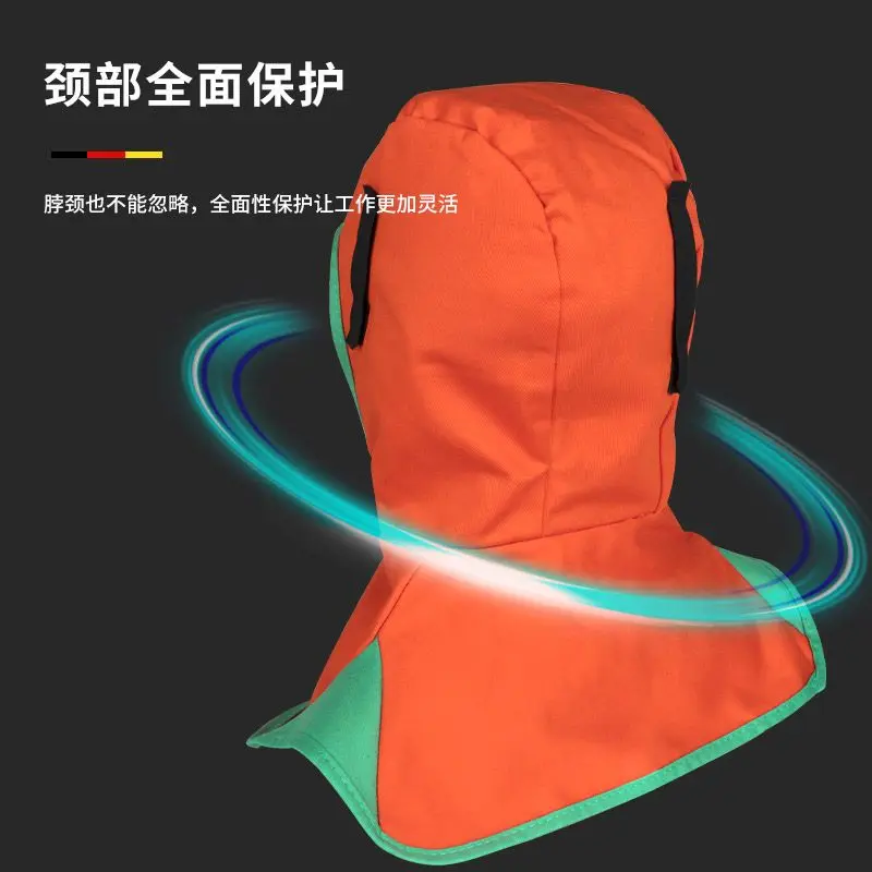 Protective Welding Hood Breathable Welding Neck Cover Flame-Retardant Protective Welding Cap Hand Tool Safety Cap