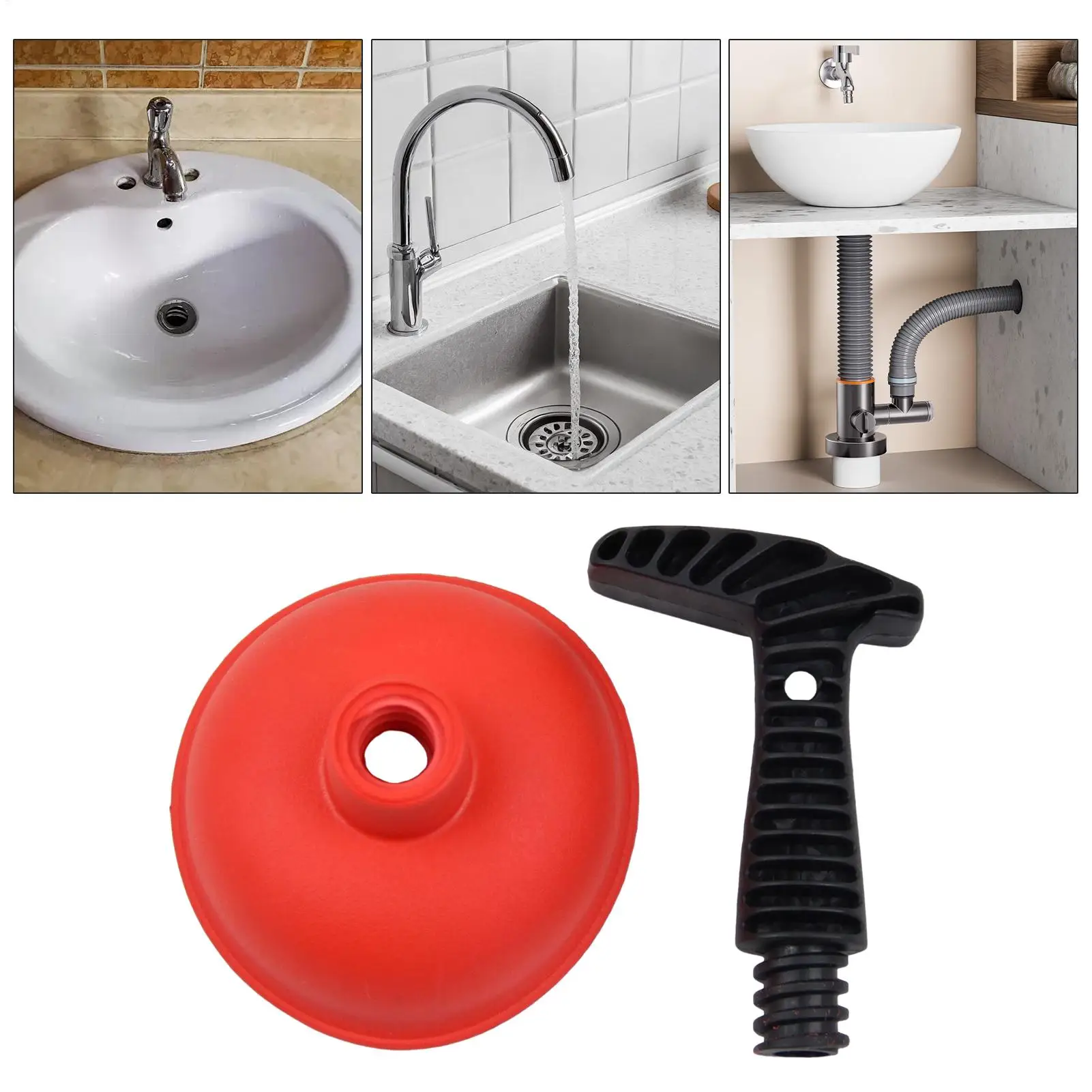 Potente desatascador de desagües - Desatascador de alta resistencia para inodoros, duchas, lavabos de baño, cocinas y bañeras obstruidos