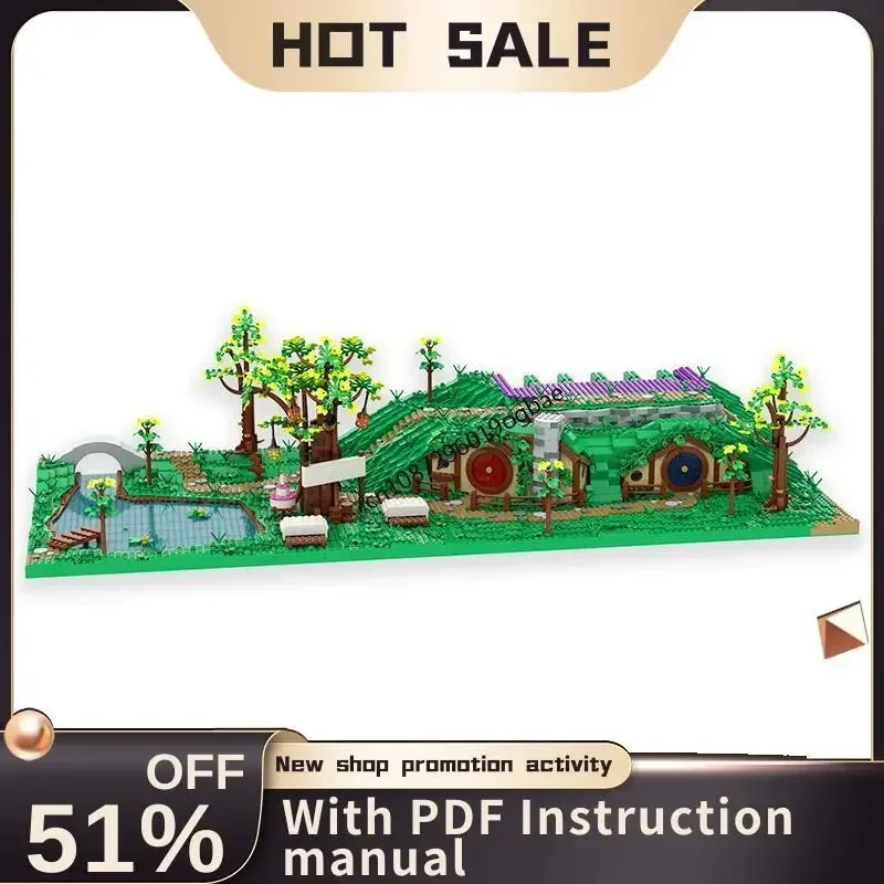 

New 4238Pcs Famous The Rings Movie Series Moc The Shireed Model Custom Puzzles Diy Creative Ideas Kid Toy Christma Birthday Gift